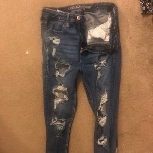 American eagle super hi rise jeans